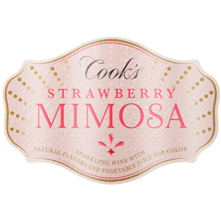 Cook's Sparkling Strawberry Mimosa Wine Based Cocktail - 750ML - Front Label