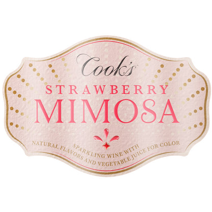 Cook's Sparkling Strawberry Mimosa Wine Based Cocktail - 750ML - Front Label