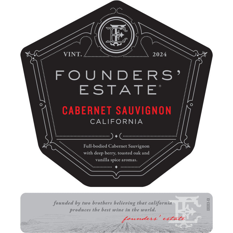 Beringer Founders' Estate Cabernet Sauvignon California - 1.5L - Front Label