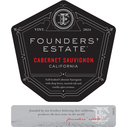 Beringer Founders' Estate Cabernet Sauvignon California - 1.5L - Front Label