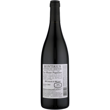 Montirius Cotes Du Rhone Rouge La Muse Papilles - 750ML - Back