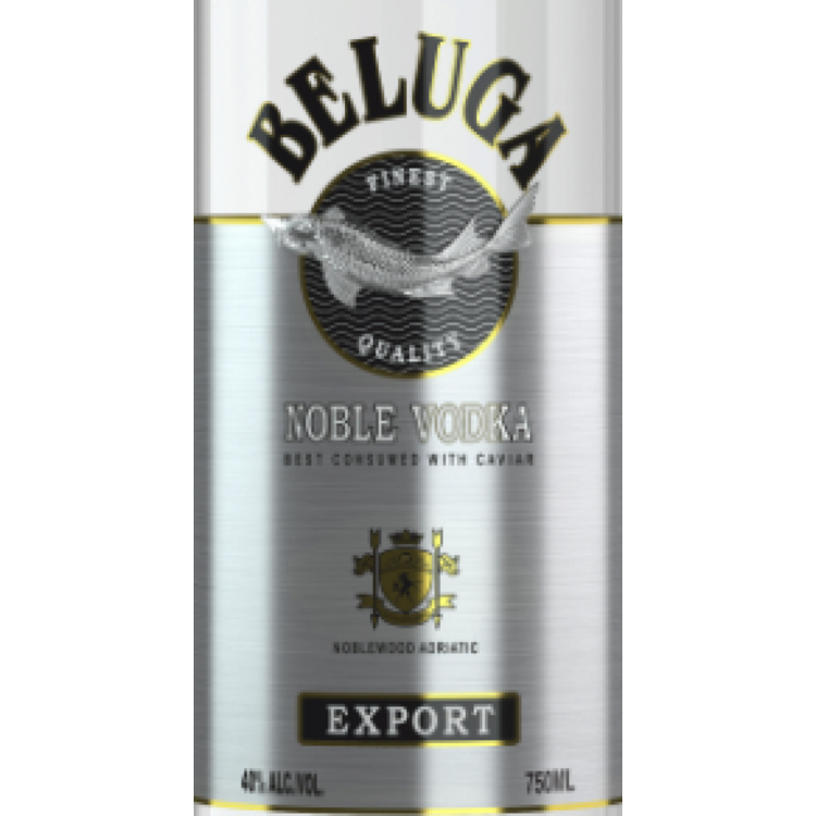 Beluga Vodka Noble Export 80 - 750ML - Front Label