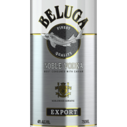 Beluga Vodka Noble Export 80 - 750ML - Front Label