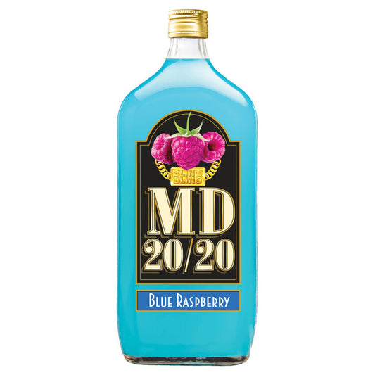 Md 20/20 Blue Raspberry Flavored Wine - 375ML - Front