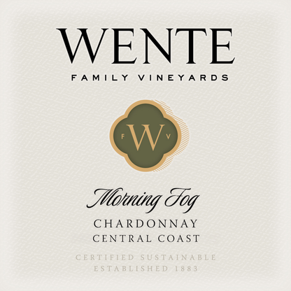 Wente Vineyards Chardonnay Morning Fog Central Coast - 750ML - Front Label