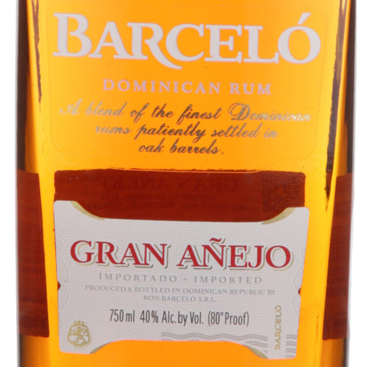 Ron Barcelo Aged Rum Gran Anejo 80 - 750ML - Front Label