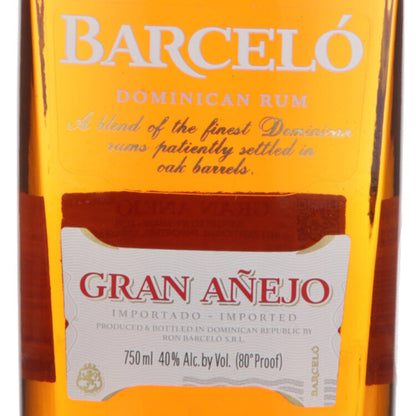 Ron Barcelo Aged Rum Gran Anejo 80 - 750ML - Front Label