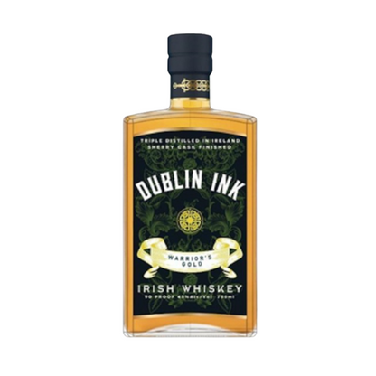 Dublin Ink Irish Whiskey Warrior's Gold Sherry Cask Finished 90 - 750ML - Front