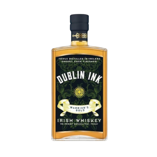 Dublin Ink Irish Whiskey Warrior's Gold Sherry Cask Finished 90 - 750ML - Front
