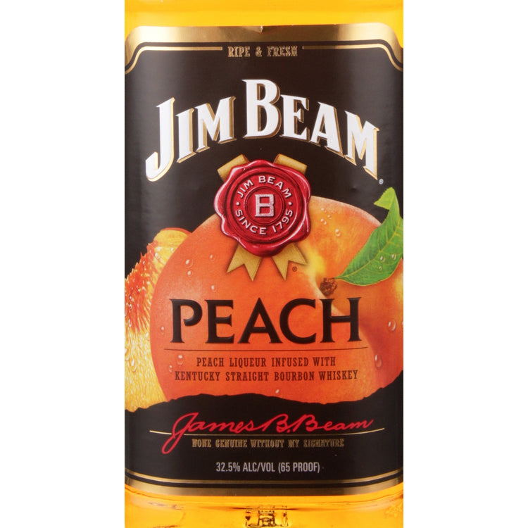 Jim Beam Peach Infused Straight Bourbon 65 - 750ML - Front Label