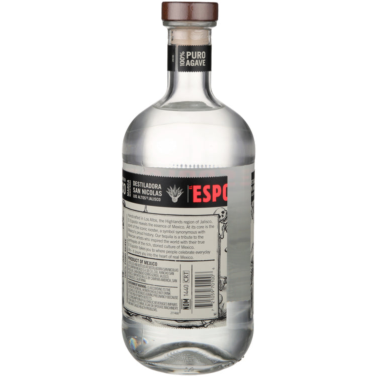 Espolon Tequila Blanco 80 - 1.0L - Back