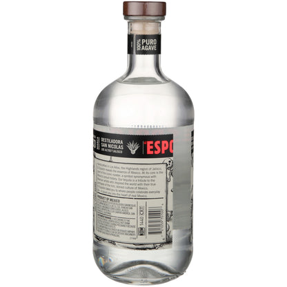 Espolon Tequila Blanco 80 - 1.0L - Back