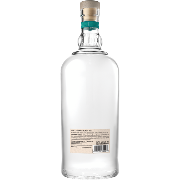 Cazadores Tequila Blanco 80 - 1.75L - Back