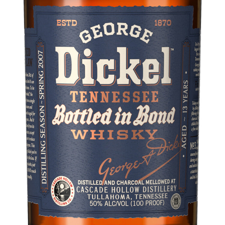 George Dickel Tennessee Whiskey Bottled In Bond 12 Yr 100 - 750ML