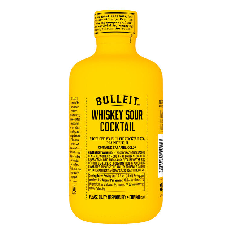 Bulleit Whiskey Sour 50 - 375ML - Back