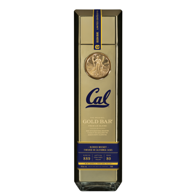 Gold Bar Blended American Whiskey Premium Blend Cal Bears 80 - 750ML - Front