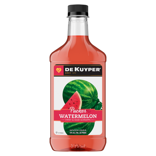 Dekuyper Sour Watermelon Schnapps Pucker 30 - 375ML - Front