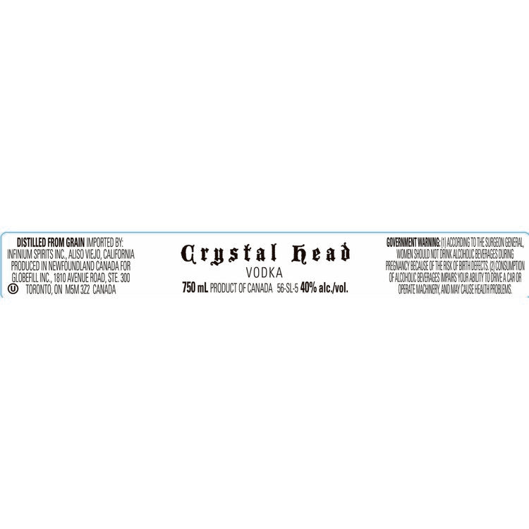 Crystal Head Vodka 80 - 750ML - Front Label