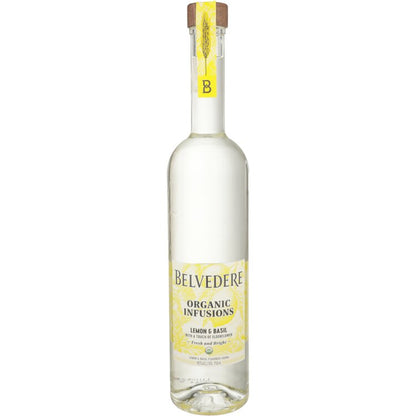 Belvedere Organic Infusions Lemon & Basil Flavored Vodka 80 - 750ML