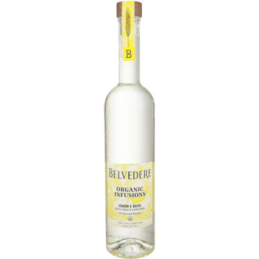 Belvedere Organic Infusions Lemon & Basil Flavored Vodka 80 - 750ML