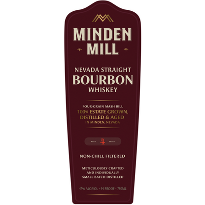 Minden Mill Straight Bourbon 4 Yr 94 - 750ML - Front Label