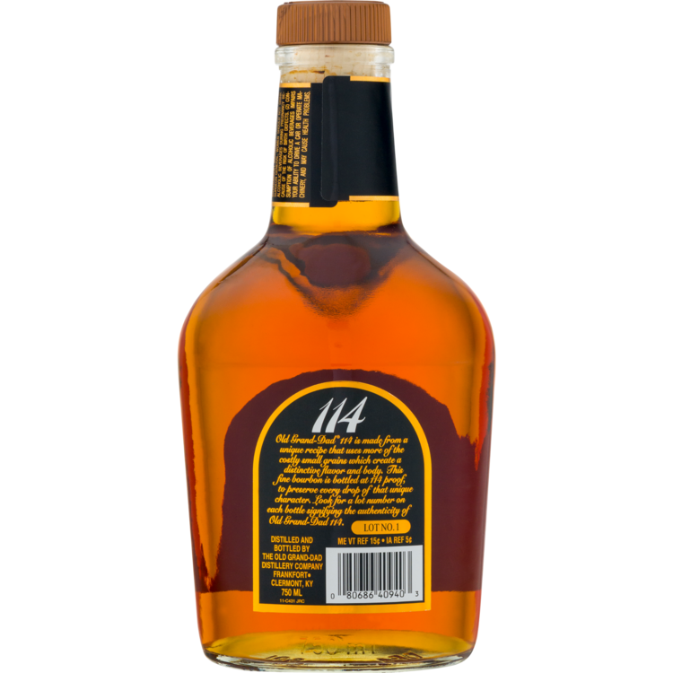 Old Grand-Dad Straight Bourbon 114 - 750ML - Back