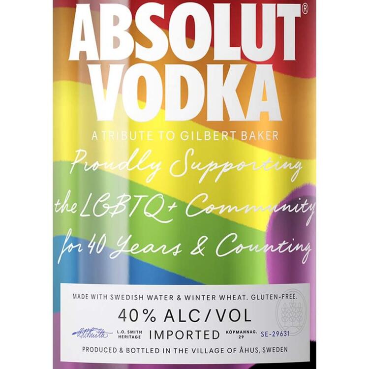 Absolut Vodka Colors Limited Edition 80 - 750ML - Front Label