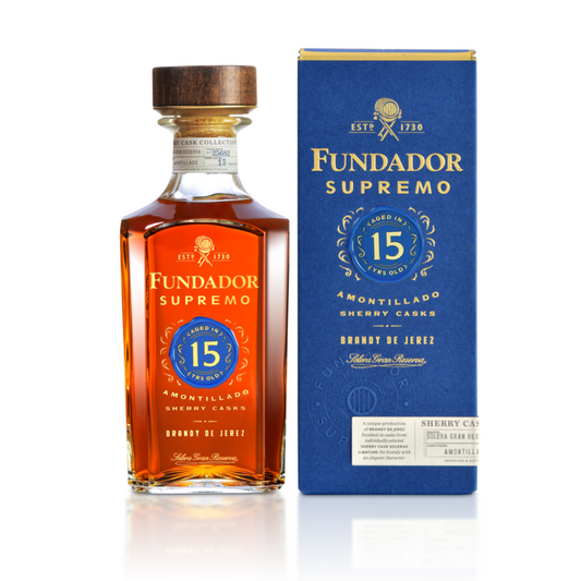 Fundador Brandy De Jerez Supremo Amontillado Sherry Casks Solera Gran - 1.0L