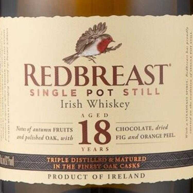 Redbreast Single Pot Still Irish Whiskey 18 Yr 92 - 750ML - Front Label