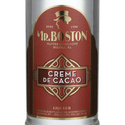 Mr. Boston Creme De Cacao White 30 - 1.0L - Front Label