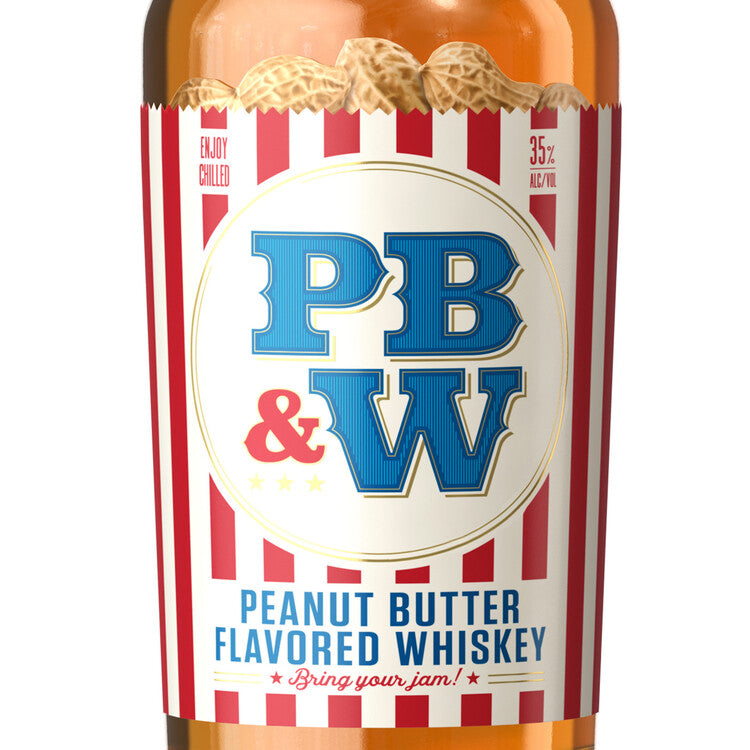 Pb&W Peanut Butter Flavored Whiskey 70 - 1.0L - Front Label