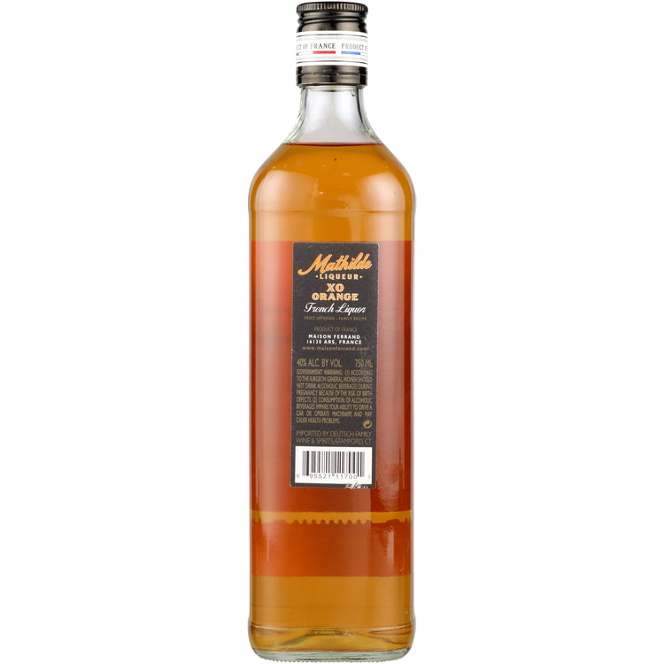 Mathilde Orange & Cognac Liqueur Grand Mathilde Xo 80 - 750ML - Back