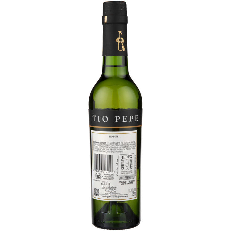 Tio Pepe Sherry Palomino Fino Extra Dry - 375ML - Back