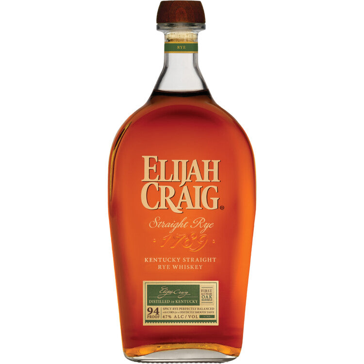 Elijah Craig Straight Rye Whiskey 94 - 1.75L - Front