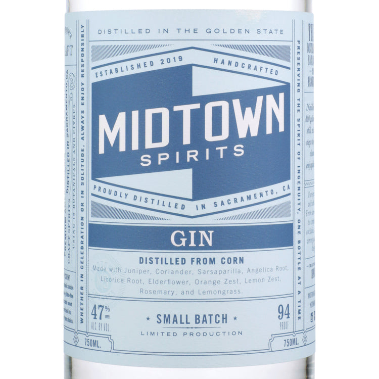 Midtown Spirits Dry Gin Small Batch 94 - 750ML - Front Label