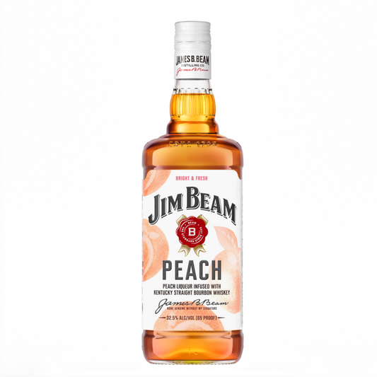 Jim Beam Peach Infused Straight Bourbon 65 - 1.0L - Front