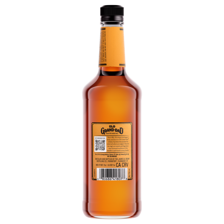 Old Grand-Dad Straight Bourbon 80 - 750ML - Back