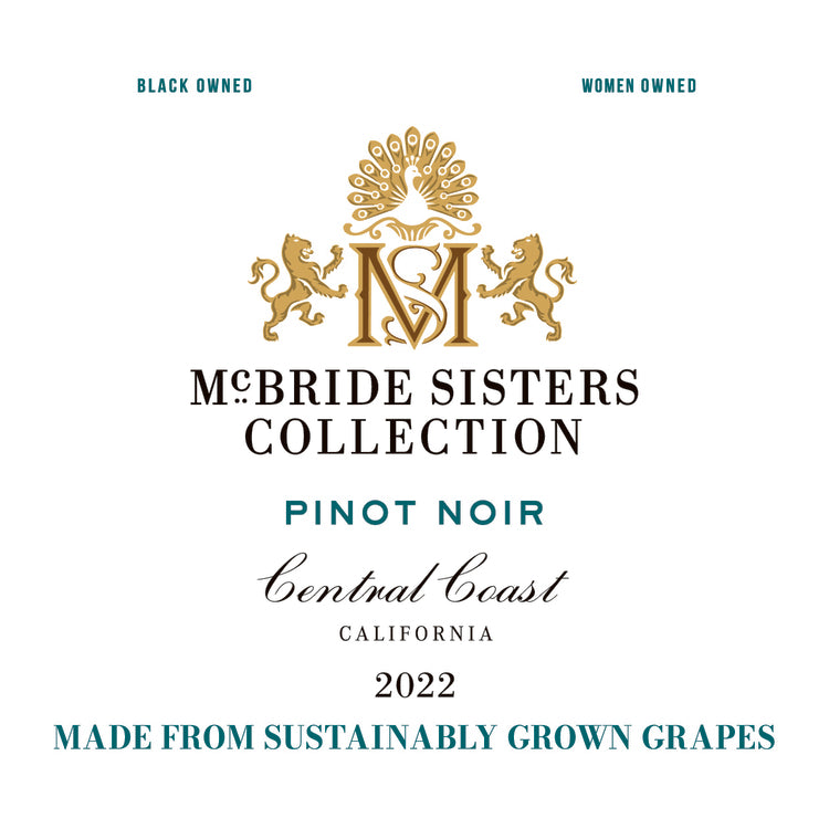 Mcbride Sisters Collection Pinot Noir Central Coast 2022 - 750ML - Front Label