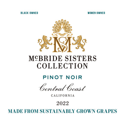 Mcbride Sisters Collection Pinot Noir Central Coast 2022 - 750ML - Front Label