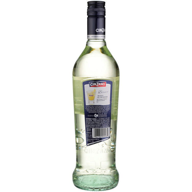 Cinzano Vermouth Dry Bianco - 750ML - Back