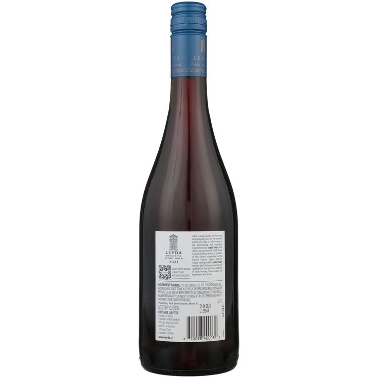 Leyda Pinot Noir Reserva Leyda Valley - 750ML - Back