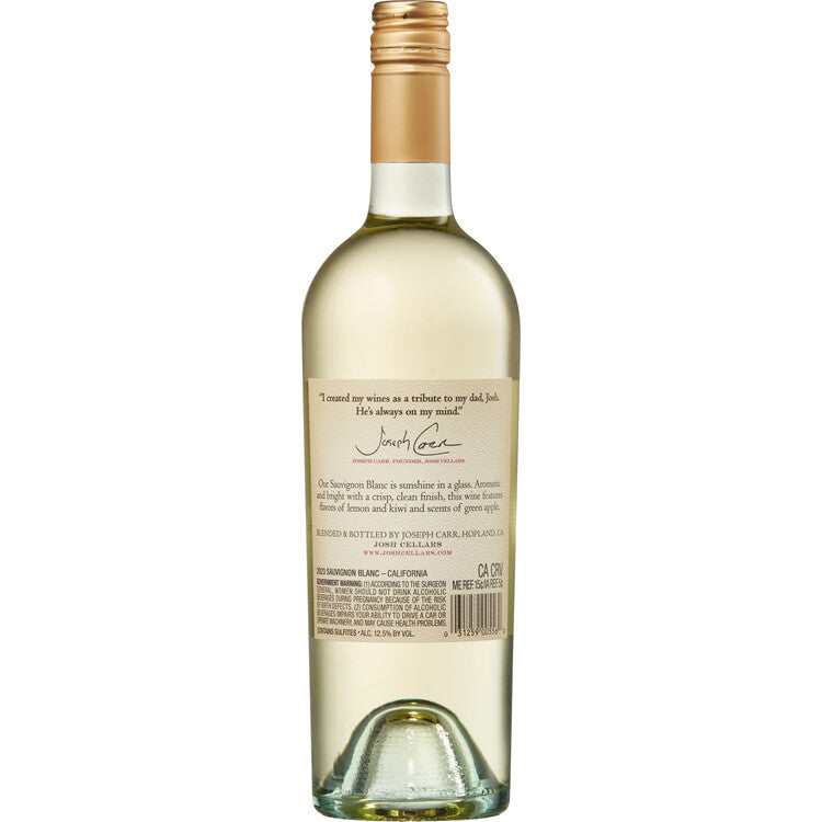 Josh Cellars Sauvignon Blanc North Coast - 750ML - Back