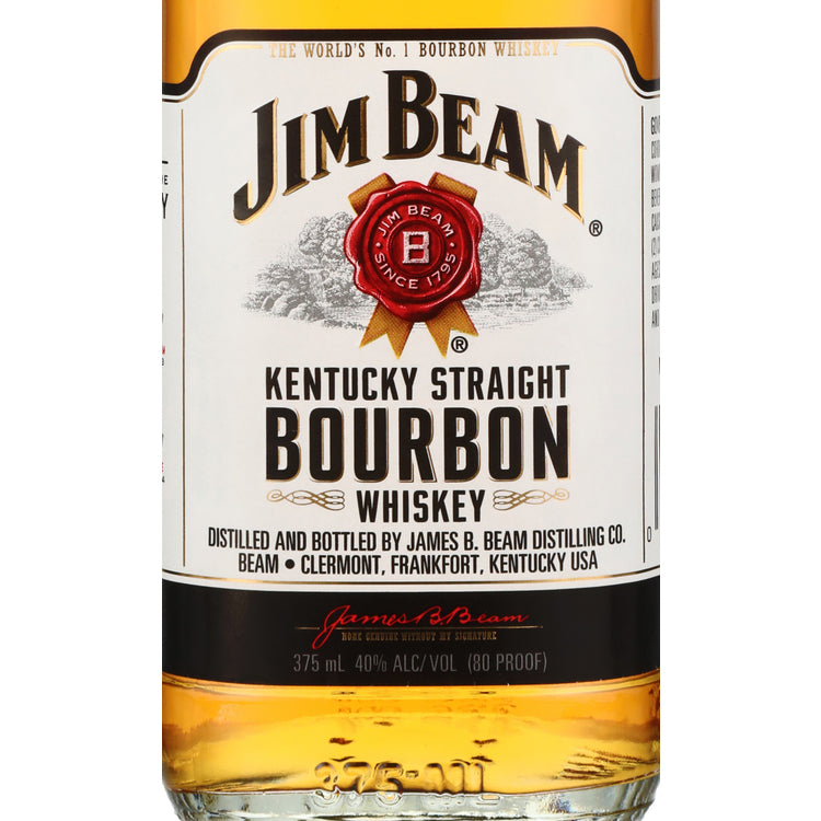 Jim Beam Straight Bourbon White Label 80 - 375ML - Front Label