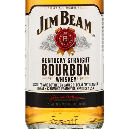 Jim Beam Straight Bourbon White Label 80 - 375ML - Front Label