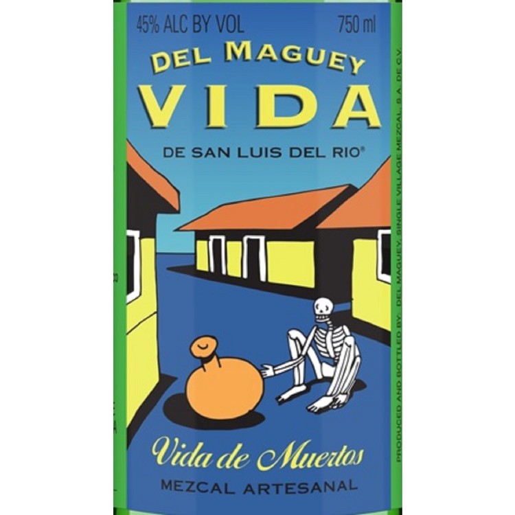 Del Maguey Mezcal Vida De Muertos 90 - 750ML - Front Label