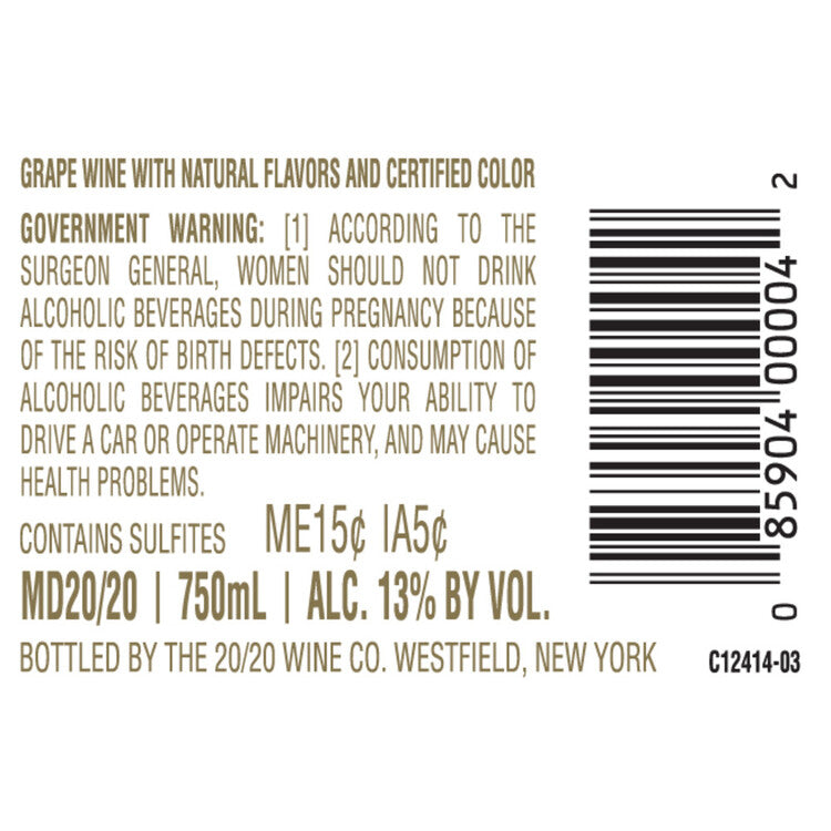 Md 20/20 Dragon Fruit Flavored Wine - 750ML - Back