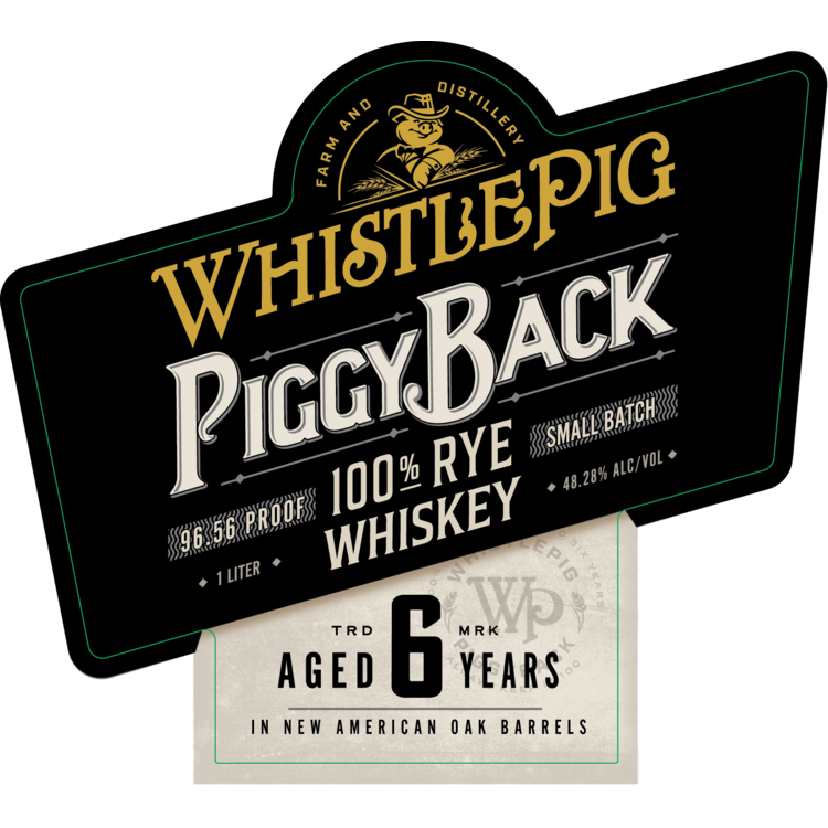 Whistlepig Rye Whiskey Piggyback In New American Oak Barrels 6 Yr 96.5 - 1.0L - Front Label