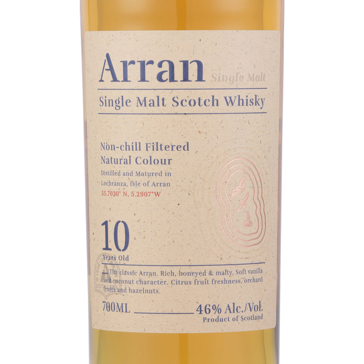 The Arran Malt Single Malt Scotch 10 Yr 92 - 700ML - Front Label