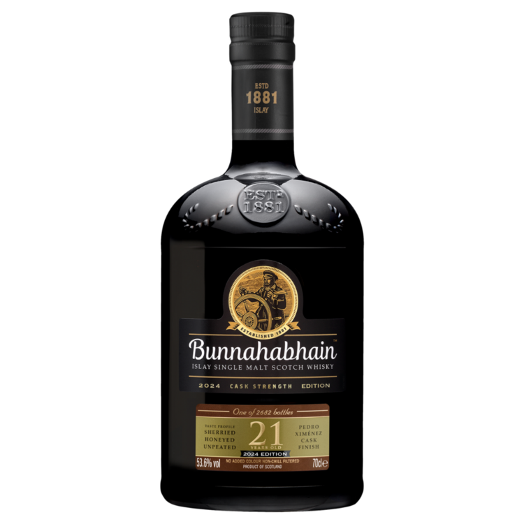 Bunnahabhain Single Malt Scotch Cask Strength 2024 Edition 21 Yr 107.2 - 700ML - Front