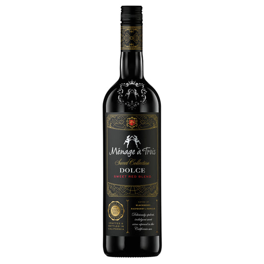 Menage A Trois Dolce Sweet Red Blend Sweet Collection California - 750ML - Front
